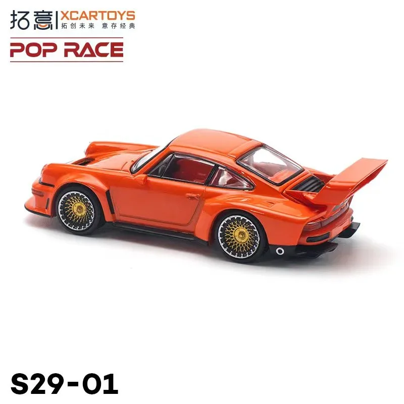 

Литая под давлением модель автомобиля Xcartoys x POPRACE 1:64 SINGER DLS Orange