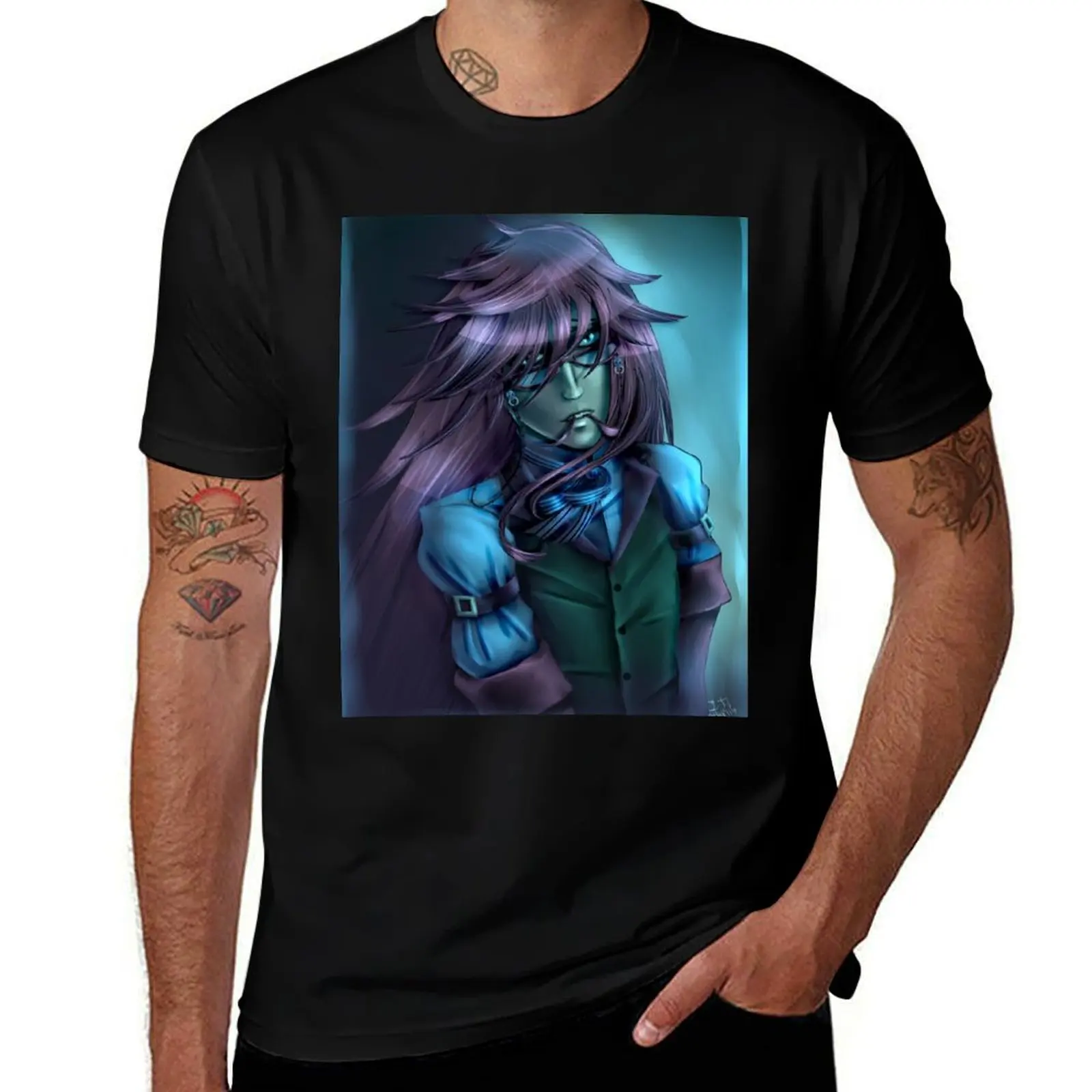 Night Time Grell T-Shirt cute tops vintage clothes customs baggy shirts cotton t shirt men