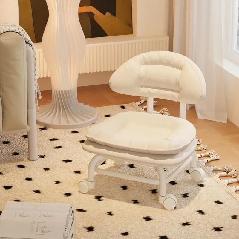 Floor-to-ceiling storage ornament Universal wheel Cloud small stool Pulley small stool Household children's back chair can be