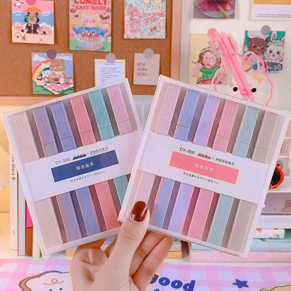 Doodle-resaltador ligero de 6 colores, bolígrafo fluorescente de Graffiti, uso diario