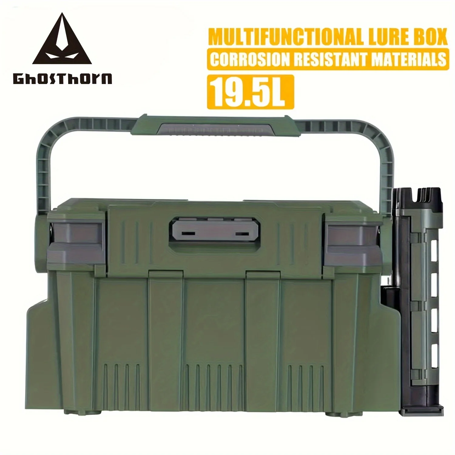 

1PC Large Capacity Fishing Storage Box, Multifunctional Live Fish Bucket, Waterproof Plastic Bait Storage Organizer for Fishing