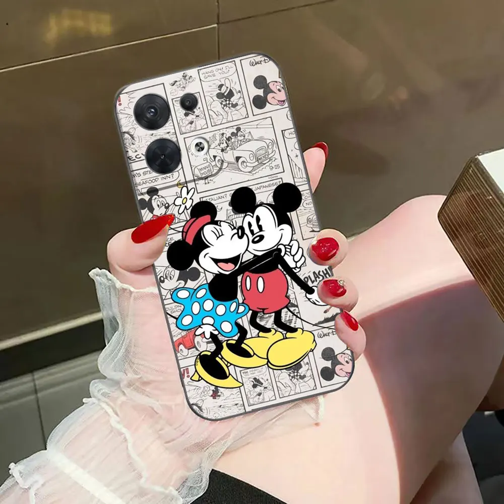 Disney Mickey Minnie Mouse Cover Phone Case For OPPO RENO 11 11F 10 8T 8 7Z 7 6Z 6 5 5F 4 4F LITE PRO TPU Case Funda Coque Shell