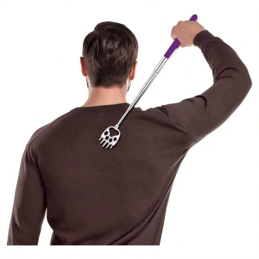 6 عبوات من أدوات الخدش الخلفية القابلة للسحب - أداة خدش خلفية محمولة قابلة للسحب بمقبض مطاطي