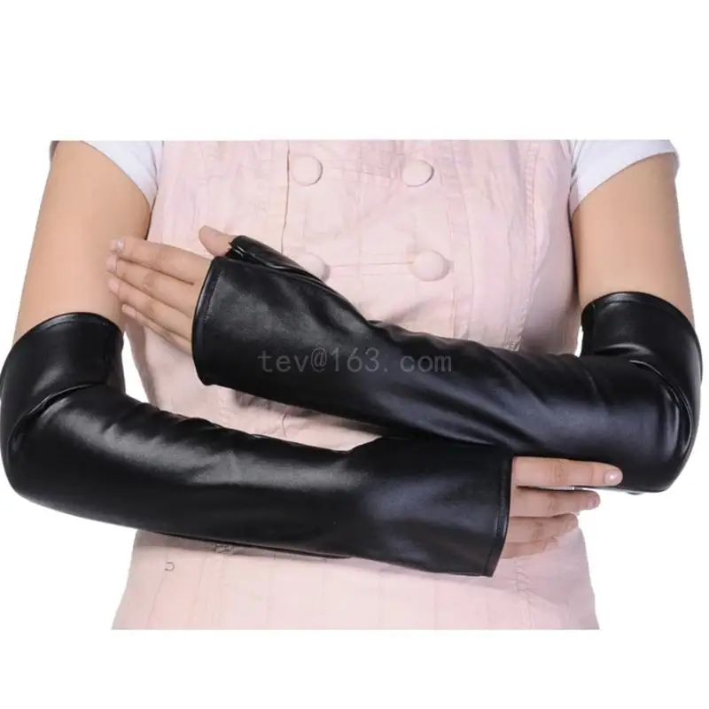 Nightclub Dark Gloves Christmas Gloves Party Supply Operas Gloves for Concert Half Finger Dark Gloves