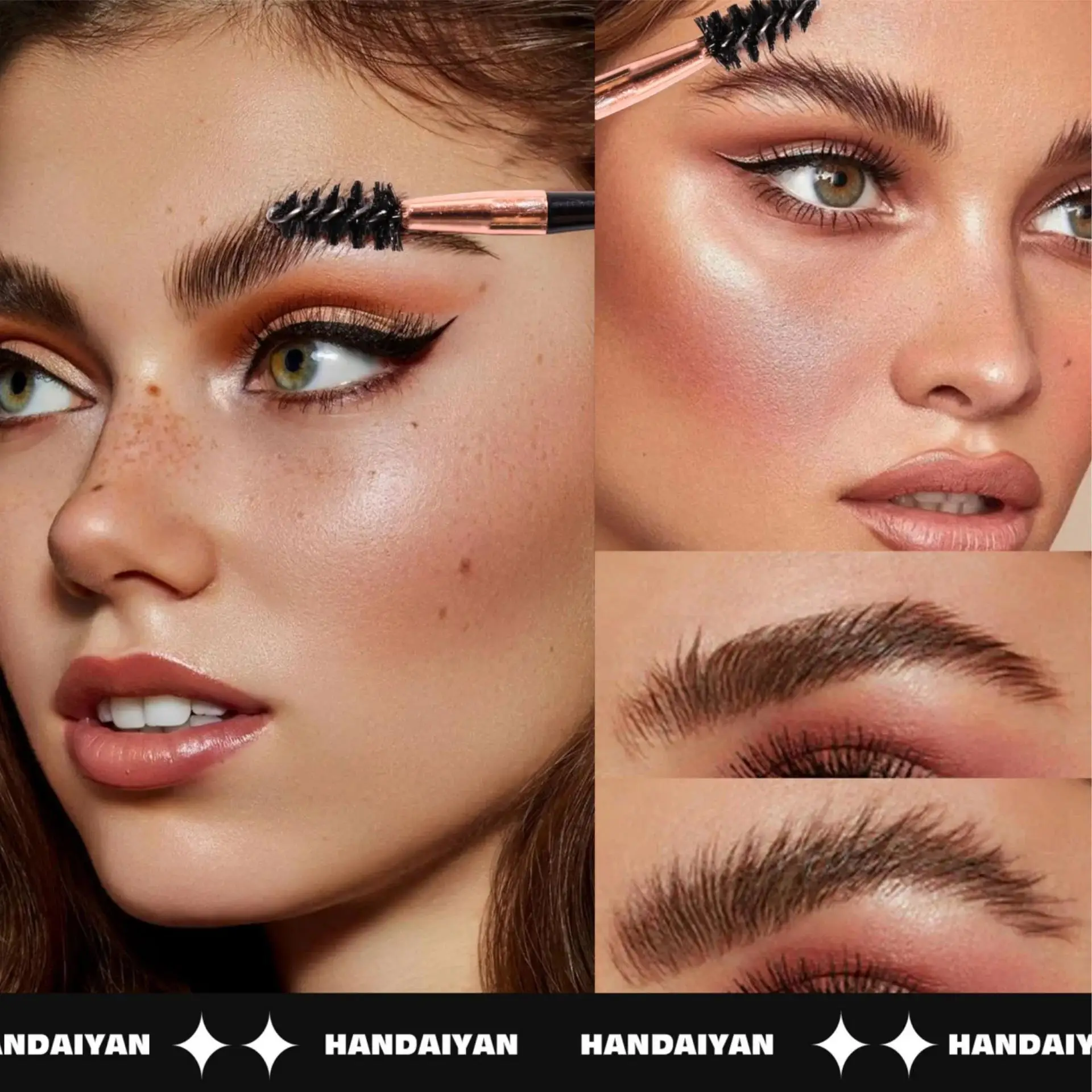 شمع جل الحواجب الشفاف للنساء مع فرشاة، مكياج مقاوم للماء يدوم طويلاً، مثبت صابون بمظهر طبيعي #4