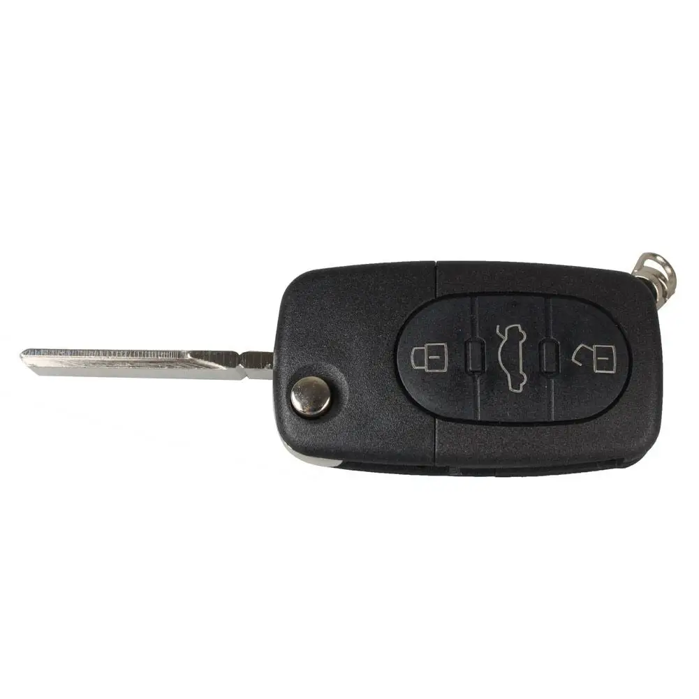 3 زر للطي الوجه البعيد مفتاح السيارة فوب قذيفة لأودي TT A2 A3 A4 A6 A8 تقطيعه شفرة HAA #2