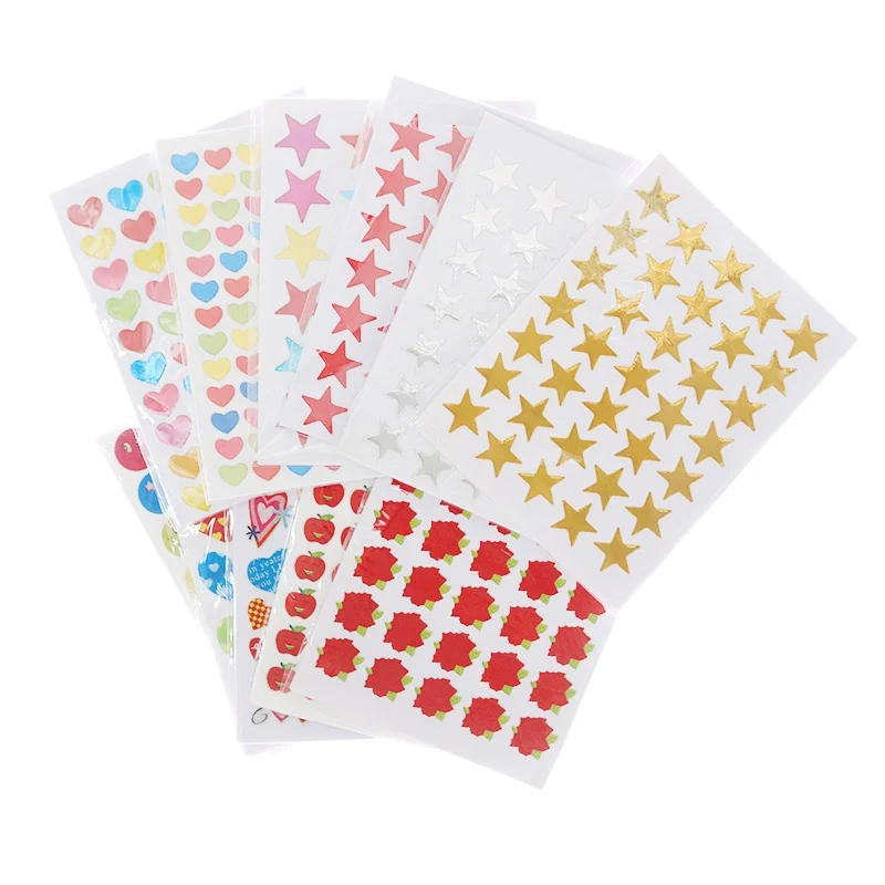 10sheets/ Bag Children'S Gold Mini Kindergarten Reward Stickers Teacher Praise Praise Label Award Pentagram Golden Sticker