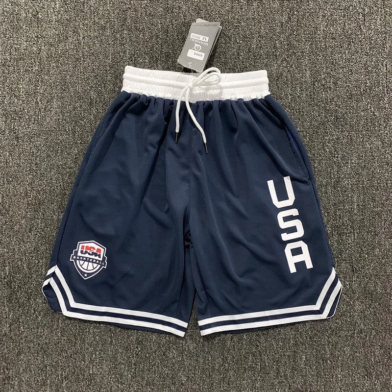 2024 Summer Basketball Running Shorts Men High Quality Social Elastic Waist Shorts 2 Colors Sport Clothes Training Shorts image 3