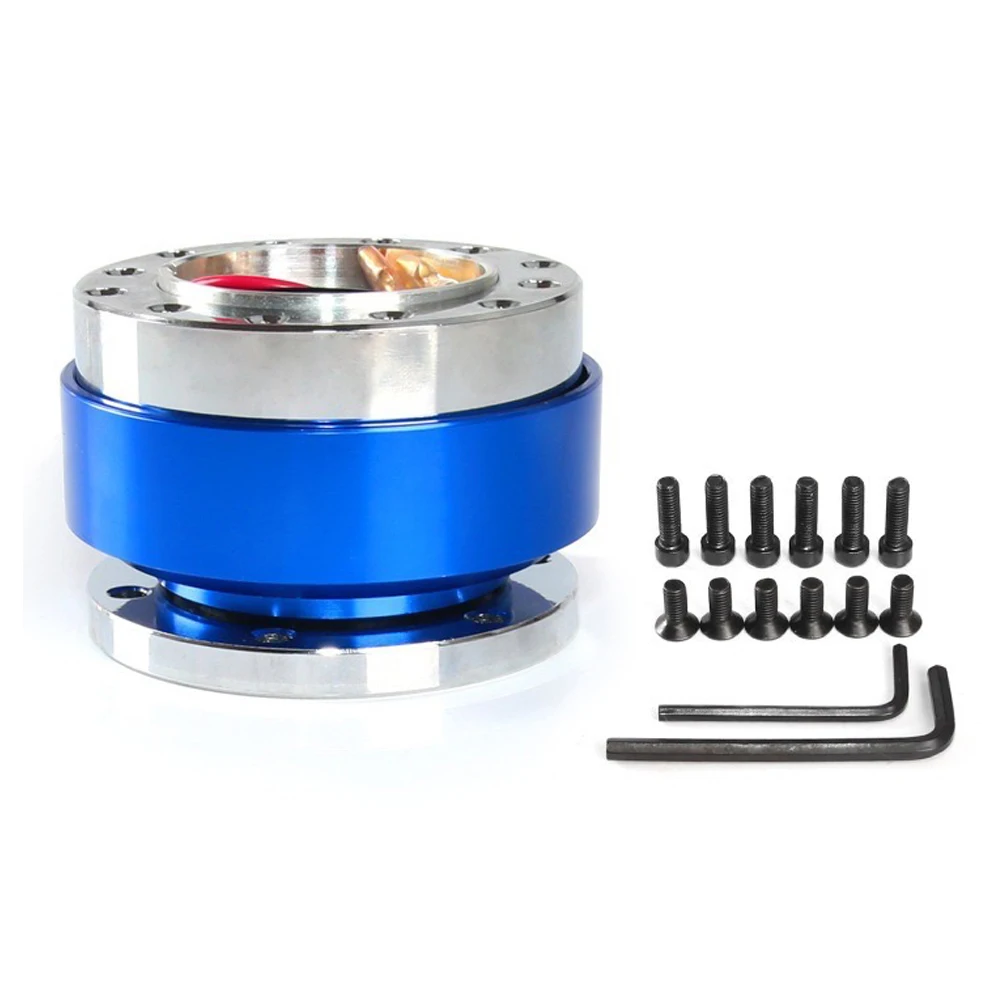 Car Modification Quick Release Steering Wheel Hub Adapter 6 Hole Snap Off Boss Kit Aluminium