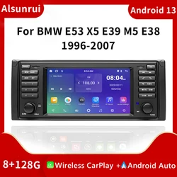 Draadloze Carplay AutoRadio 2din Android 13 Auto Scherm Voor BMW X5 E53 E39 M5 1996-2003 Multimedia Stereo GPS navigatie 4G Audio