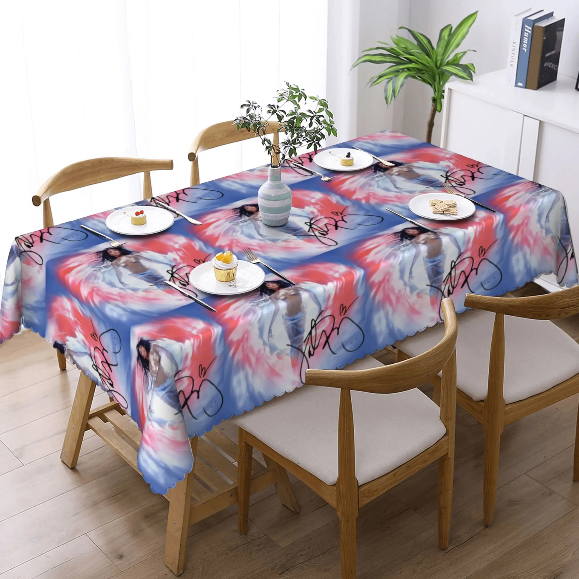 

Customized Katy Perry Autograph Rectangular Tablecloth Waterproof Table Cover for Festival Party Decorations Table Cloth