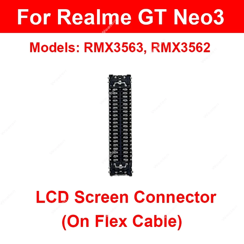 

For Realme GT Neo3 LCD Screen Connector USB Charder Inner FPC Battery Holder Clip Connect On Motherboard Mainboard On Flex Cable