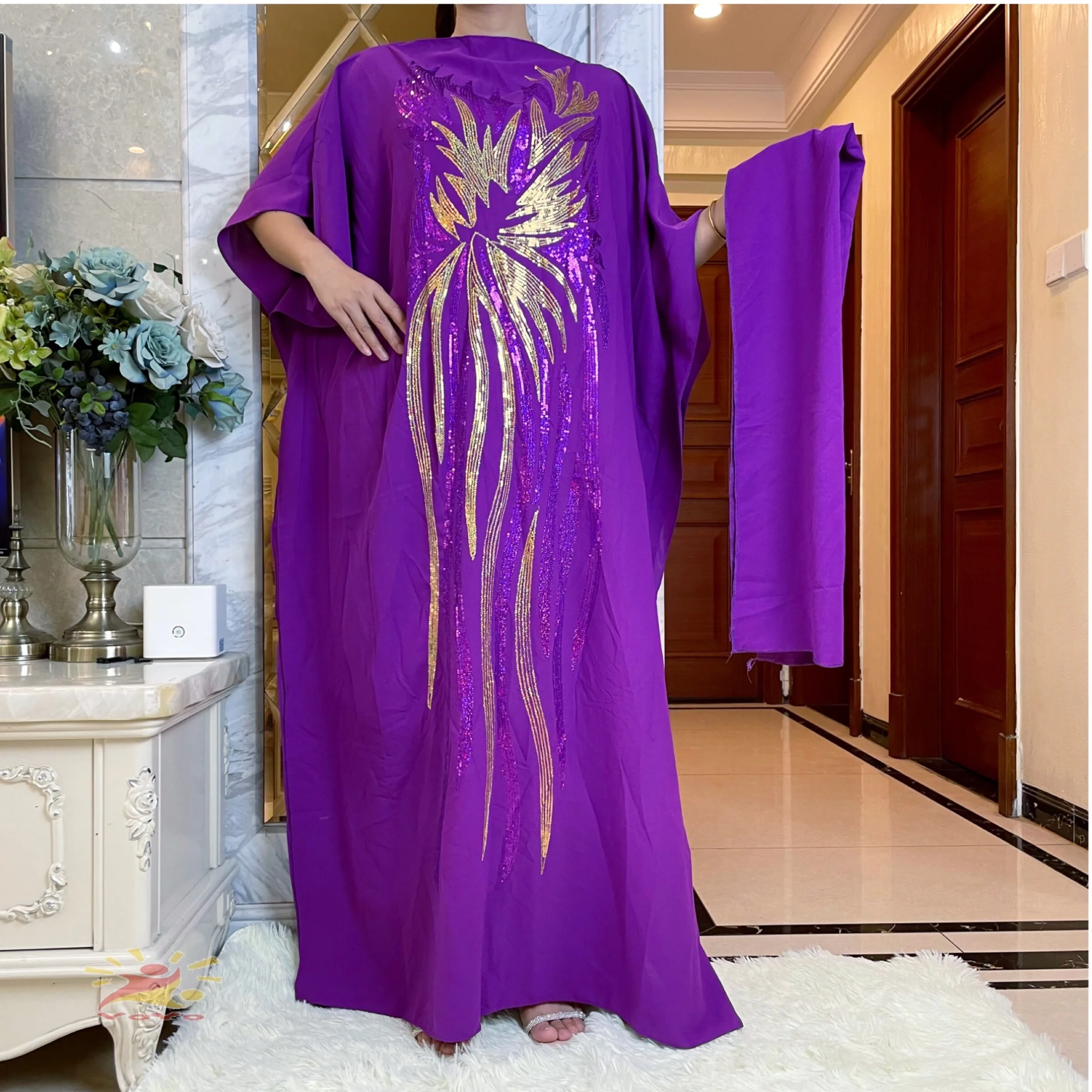 Ramadan Dubai Abaya Fashion Hijab Sequined Dress Muslim For Women Modest Robe Caftan Turkey Kaftan Arabic Islamic Clothing