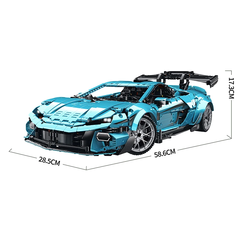 GULY 10660 MOC Technical Sports Car Building Blocks – Racing Vehicle Bricks Assembly Puzzle Toy for Kids – Perfect Gifts