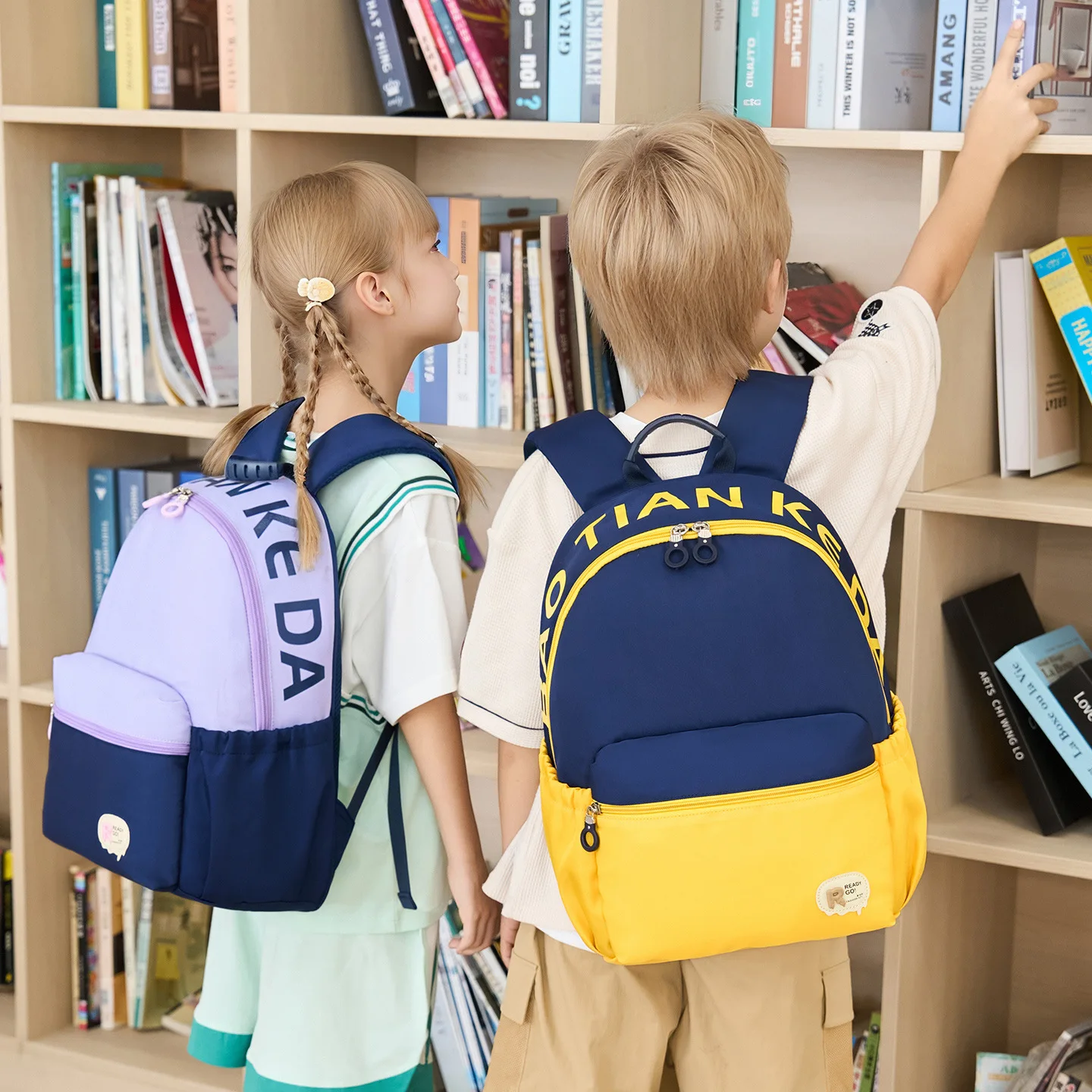 Japan Style Cute Lightweight Backpack for Elementary School Kids,Outdoor Travel Bag for Boys & Girls Ages 6-10