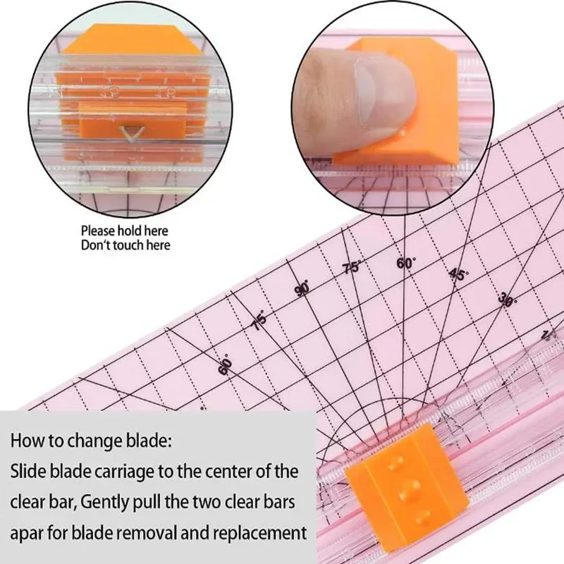 A4 Size Paper Cutter, Non-Slip Bottom, Can Cut 45 ° -90 °   Angle, Suitable For Photo, Paper Trimming, 1Pc image 6