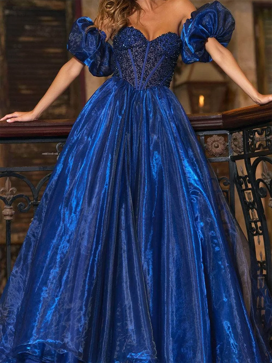 

Classic Sweetheart Beading Sleeveless Pleat A-Line Formal Evening Dresses Birthday Party Prom Gowns Customized