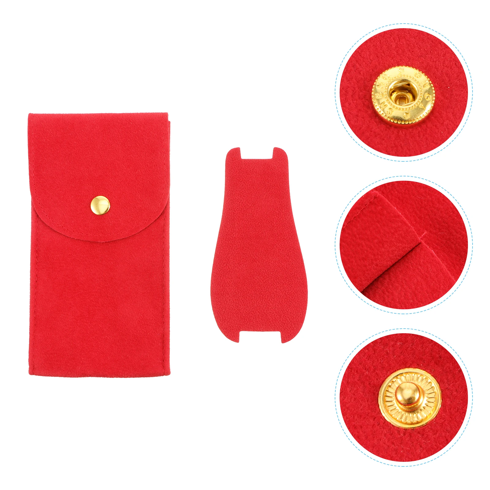 

1pc Portable Watch Container Pouch Storage Watch Container Case Travel Organizer Pearl Velvet Material Uniform Cutting