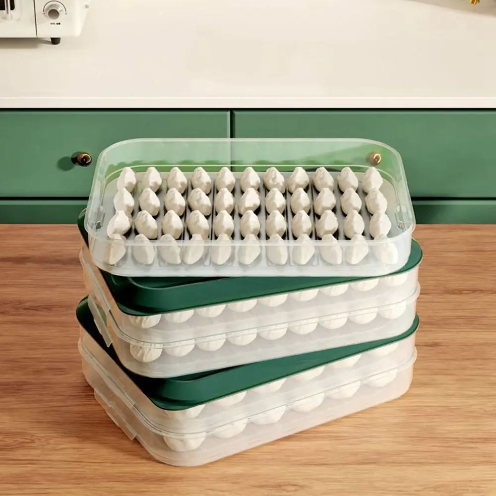 

Stackable Dumpling Box Quick Freezing Multilayer Transparent Egg Frozen Box With Lid Plastic Food Storage Container For Kitchen