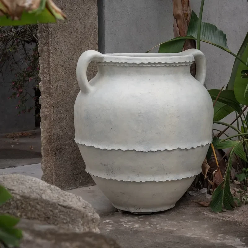 for European Style Large Concrete Flower Pots Wholesale Outdoor Garden Planters