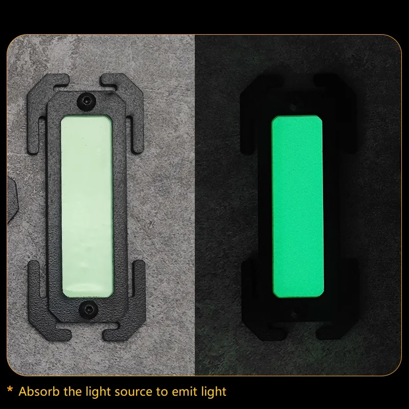 Molle Luminous Marker Strip, Universal Light Absorbing Plate, Tactical Mount Accessory, Function Identification Seal