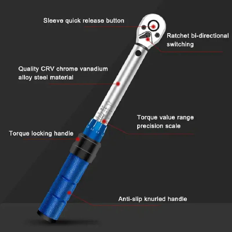 Imagem -06 - Professional Torque Wrench Tool Kit para Reparação de Bicicletas Bicicleta Digital Chave Chave Chave de Fenda Chave Soquete nm 24nm 15 Pcs