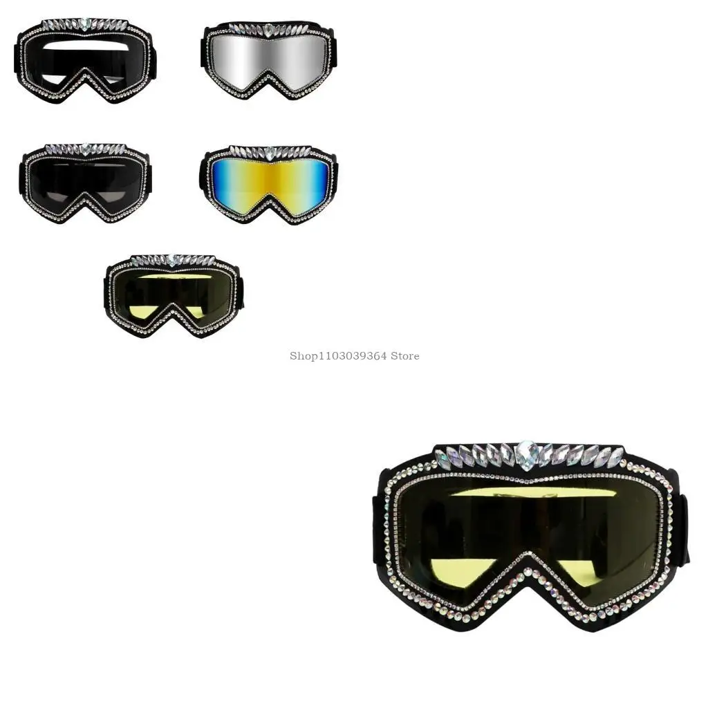 

Stylish Festival Sunglasses Rhinestones Decoration Glasses Climbing Glasses for Music Festivals