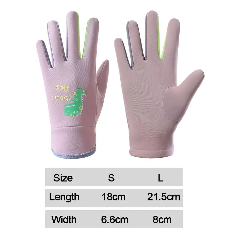 Guantes de dedo completo de dibujos animados a prueba de viento impermeables guantes de esquí para niños luz nocturna guantes de Snowboard cálidos de invierno deportes al aire libre