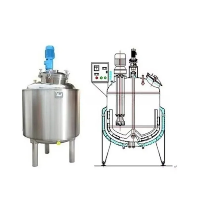 Double Jacketed Electric Cocoa Mass Butter Paste Sauce Powder Liquid Heating Mixing Holding Tank Customized