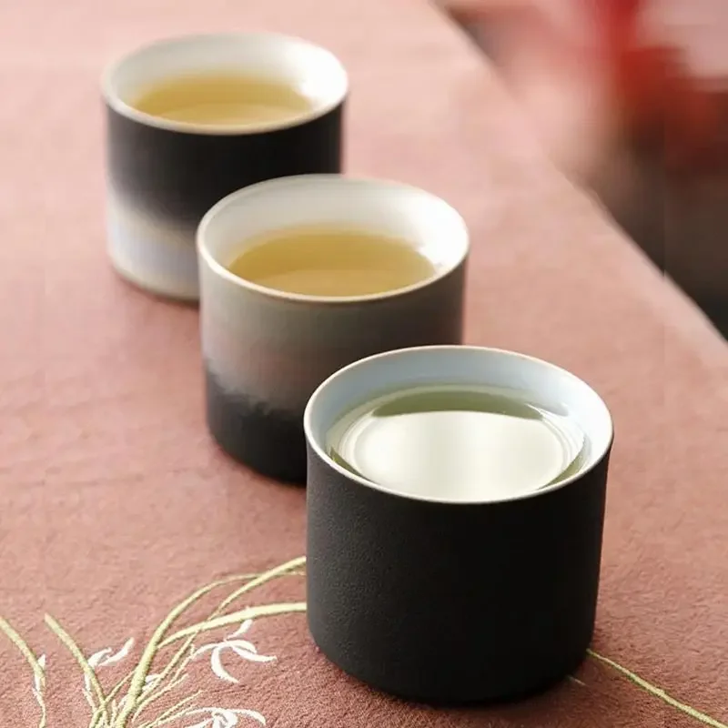 Japanese-style Ceramic Teacups Teaware Gradient Color Handmade Retro Kung Fu Tea Cup Kiln Master Pottery Coffee Mug Water Cups