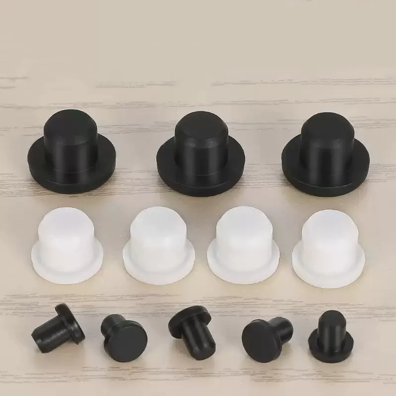 Leijiu Weiß/Schwarz Hochtemperaturbeständiger Silikon-Stecker 2,7mm-14,1mm T-Typ Massiver Silikon-Gummistecker Gummischutz – Detail 4