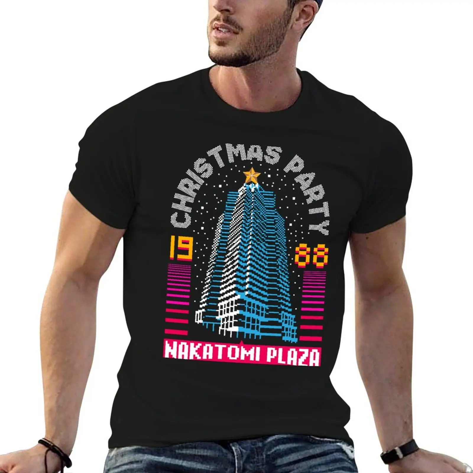 

100% - Christmas Party tshirt Retro cotton men luxury 88 Plaza man brand T-Shirt Christmas shirt t Nakatomi