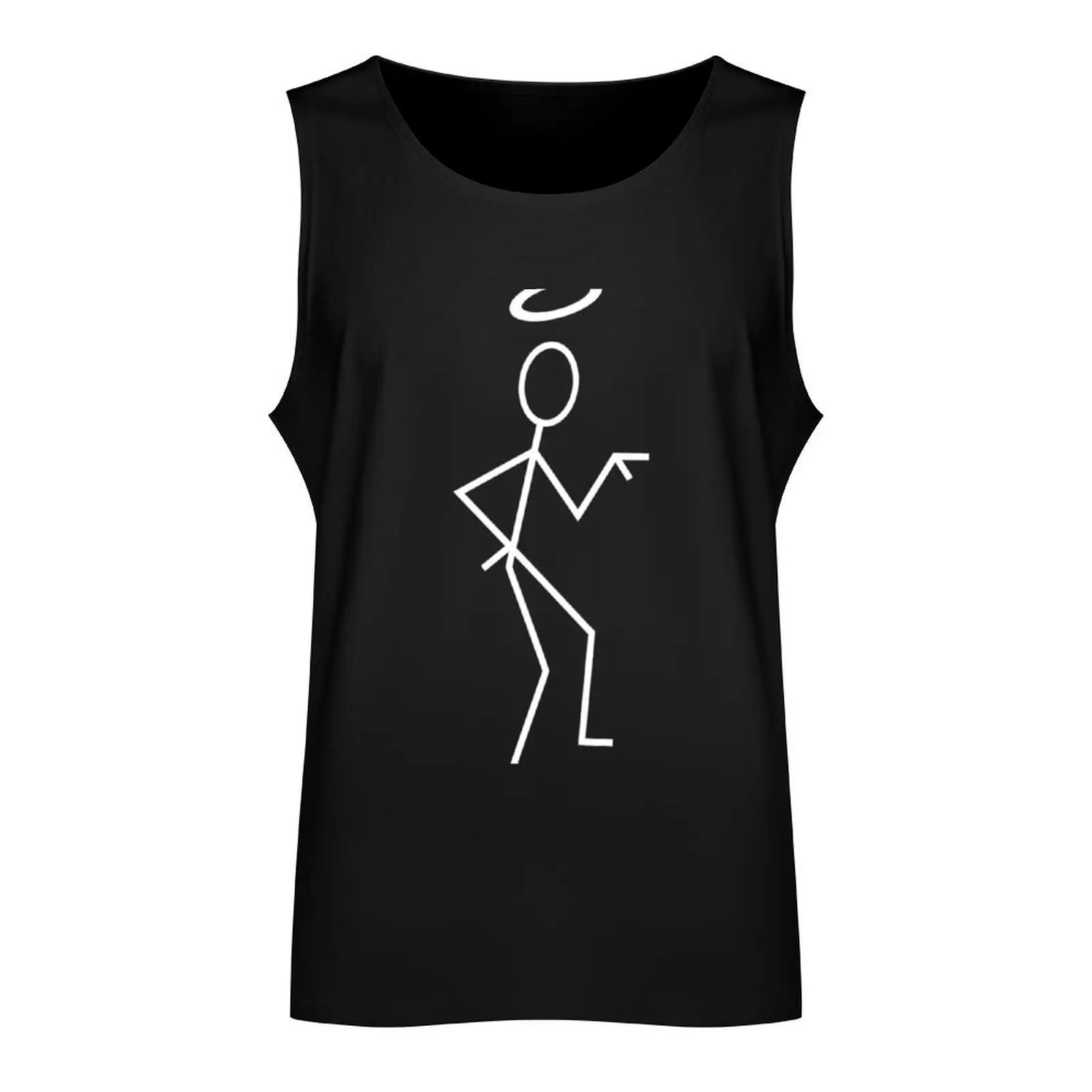 The Saint Stick Figure (White). Essential Tank Top t-shirt for man T-shirt male Men's t-shirt gym clothing men