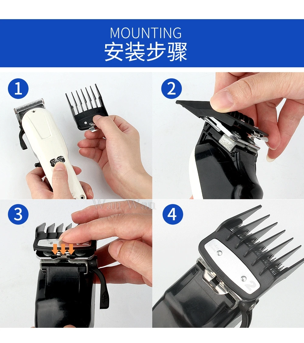 2/3/4Pcs Haar Clipper Wachen Für Wahl Haar Trimmer Pro Schneiden Guide Kämme Farbe Grenze Kamm friseur Haarschnitt Werkzeuge Y1113 – Detail 9