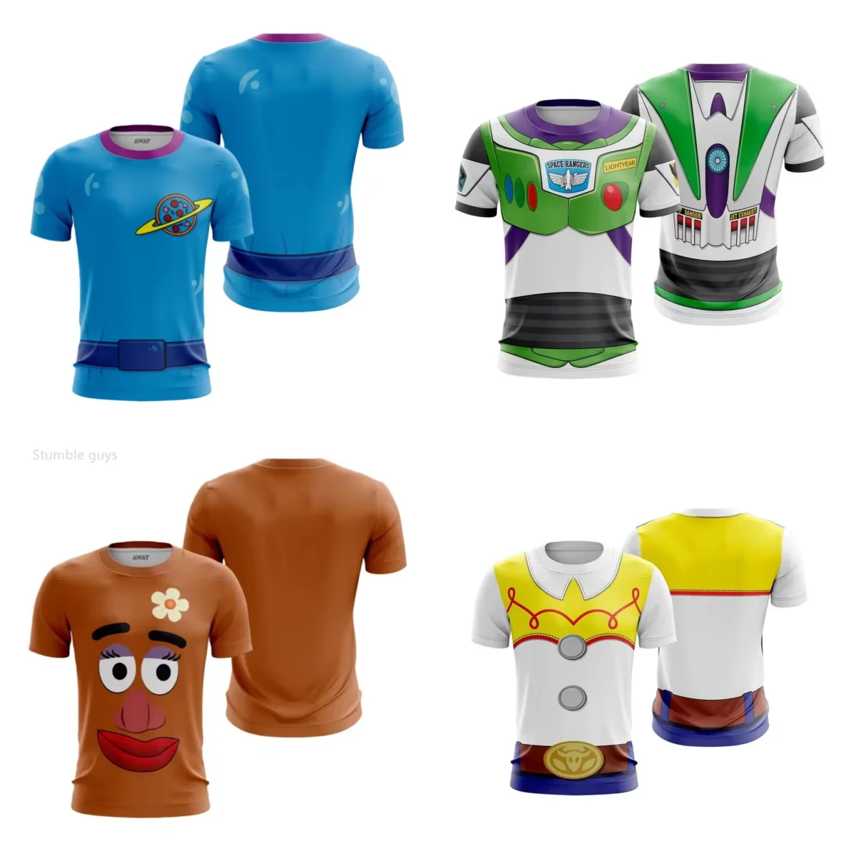 2026 Latest Toy Movie Series Children's Role Playing 3D Printed T-shirt Breathable Quick Drying T-shirt Family Matching Clothing