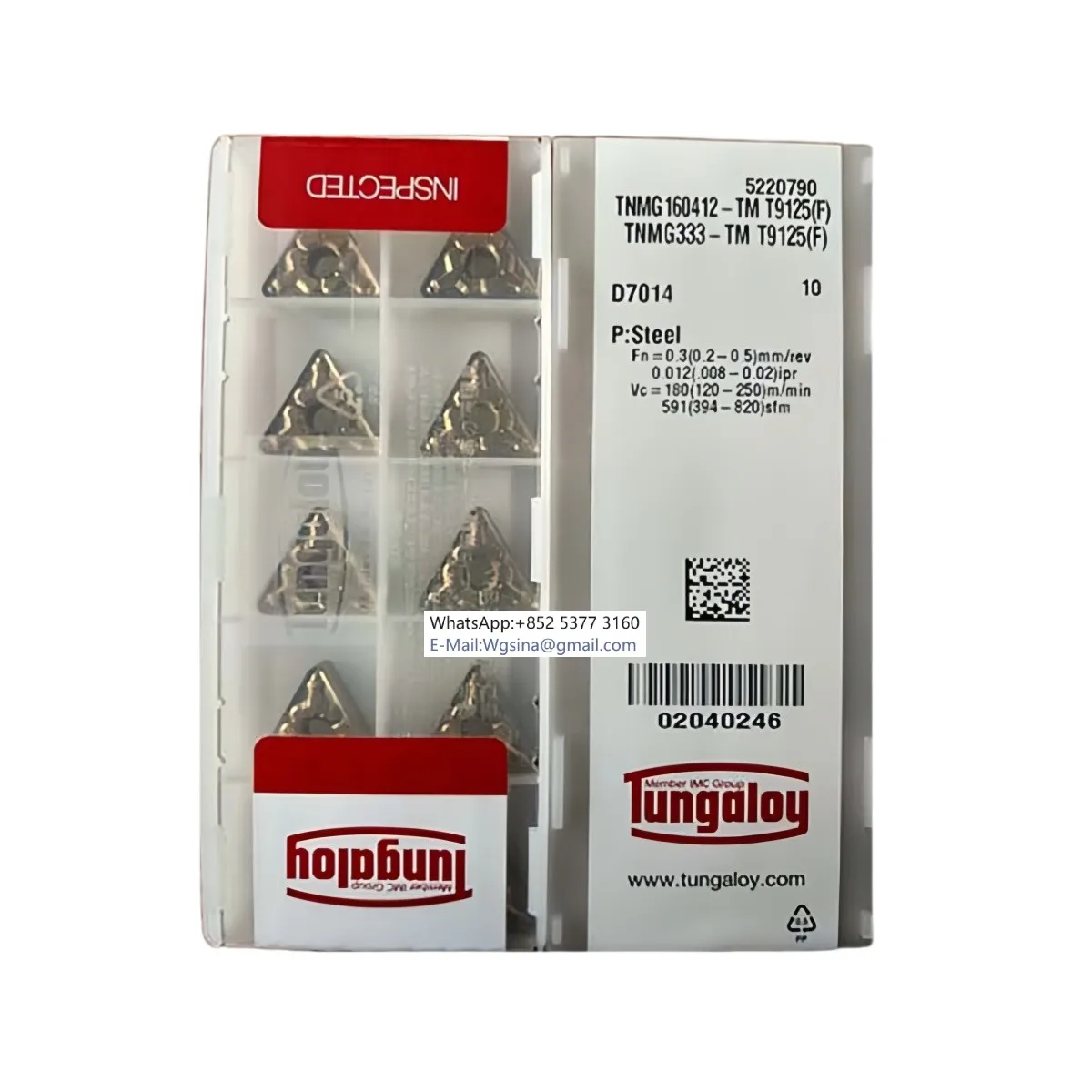 TNMG TNMG160404-SM AH6225 Medium-Roughing Carbide Turning Inserts 100% Original