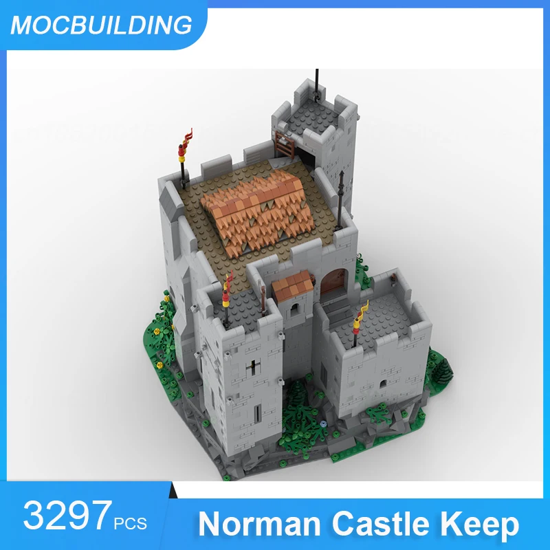 MOC Building Blocks Norman Castle Keep Model DIY Assemble Bricks Architecture Educational Creative Collection Toys Gifts 3297PCS