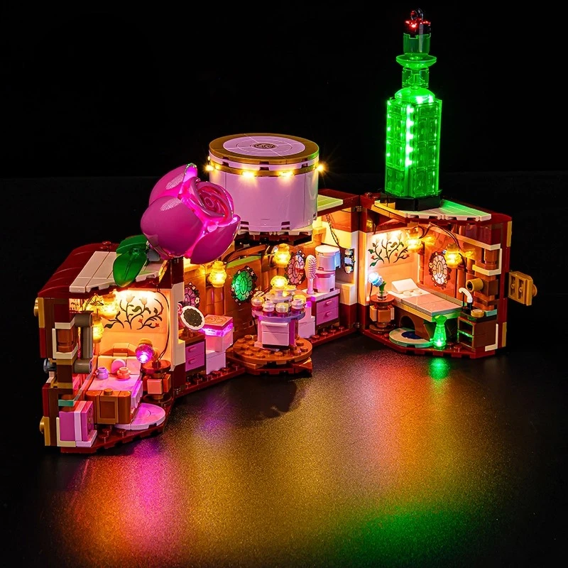 Conjunto de iluminação LED adequado para blocos de construção LEGO Wicked Glinda Elphabas Dormitory 75683 (modelo de tijolos não inclui)