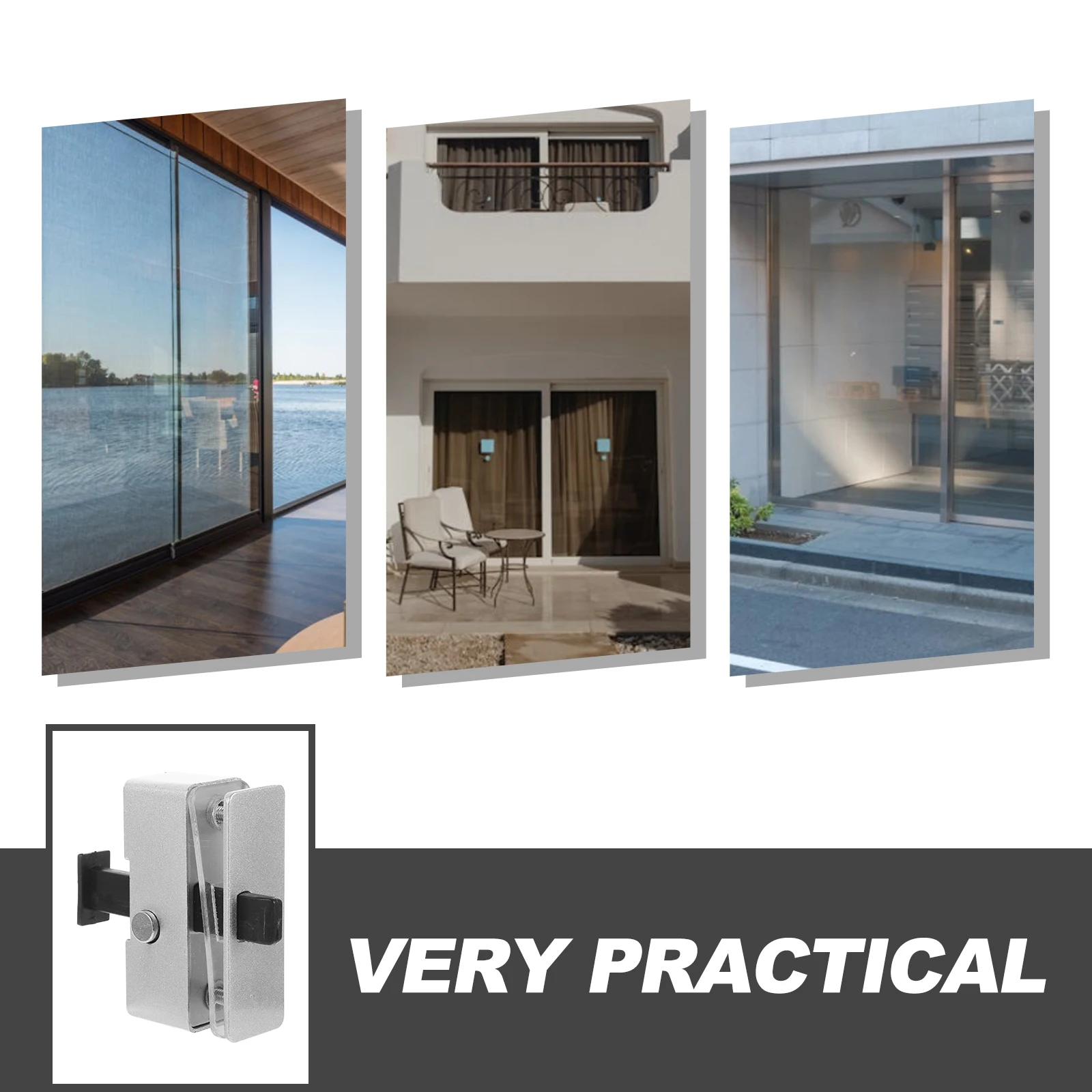 

Zinc Alloy Sliding Door Latch Glass Window Security Lock Hardware for Barn Cabinet Cupboard Wardrobe Toilet Door Slide Latch