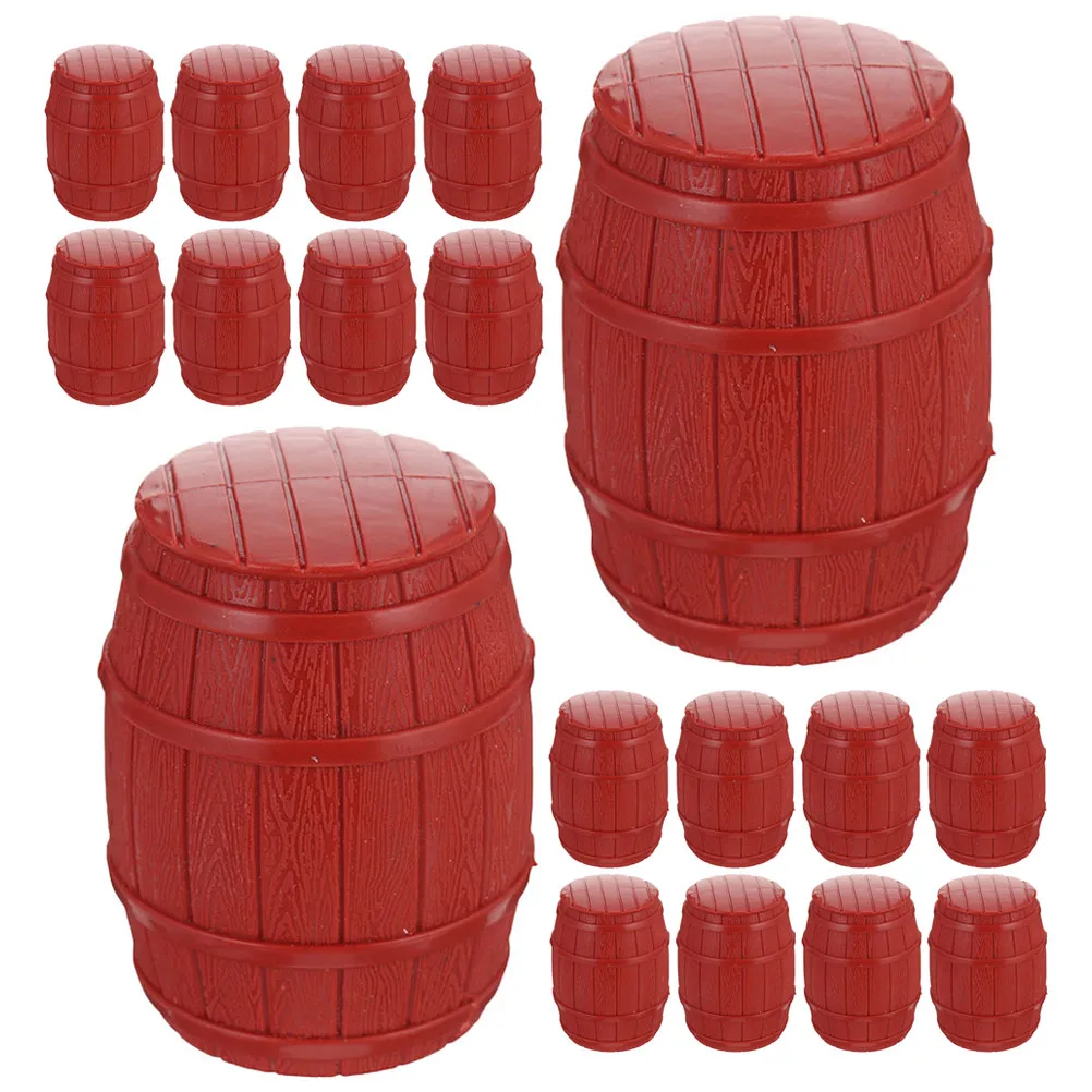 25Pcs Pirate Barrels Detachable Scene Props for Kids Party Decorations Sand Table Desktop Mini Barrel Accessories