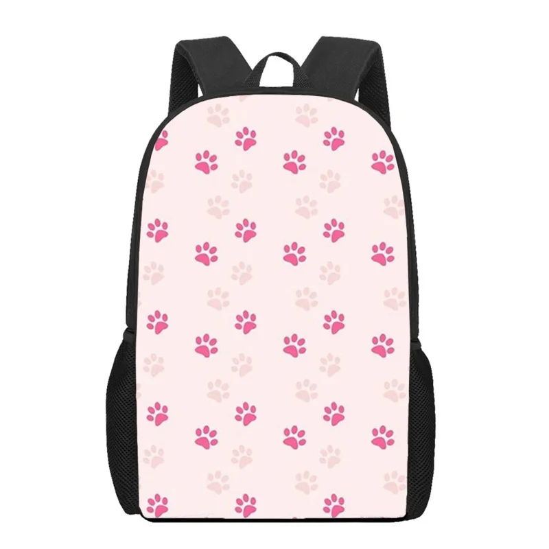 

Funny Dog Footprint Paw Print Backpack for Boys Girls Kids Book Bag Teenager Casual Shoulder Bags Woman Men Storage Rucksack