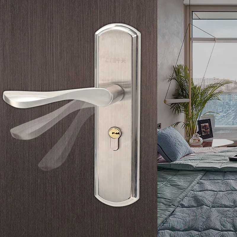 Apartment Room Wood Door Lock Set  House Anti-theft House Interior Door Bedroom Furniture Security Lock For Home Doors With Key