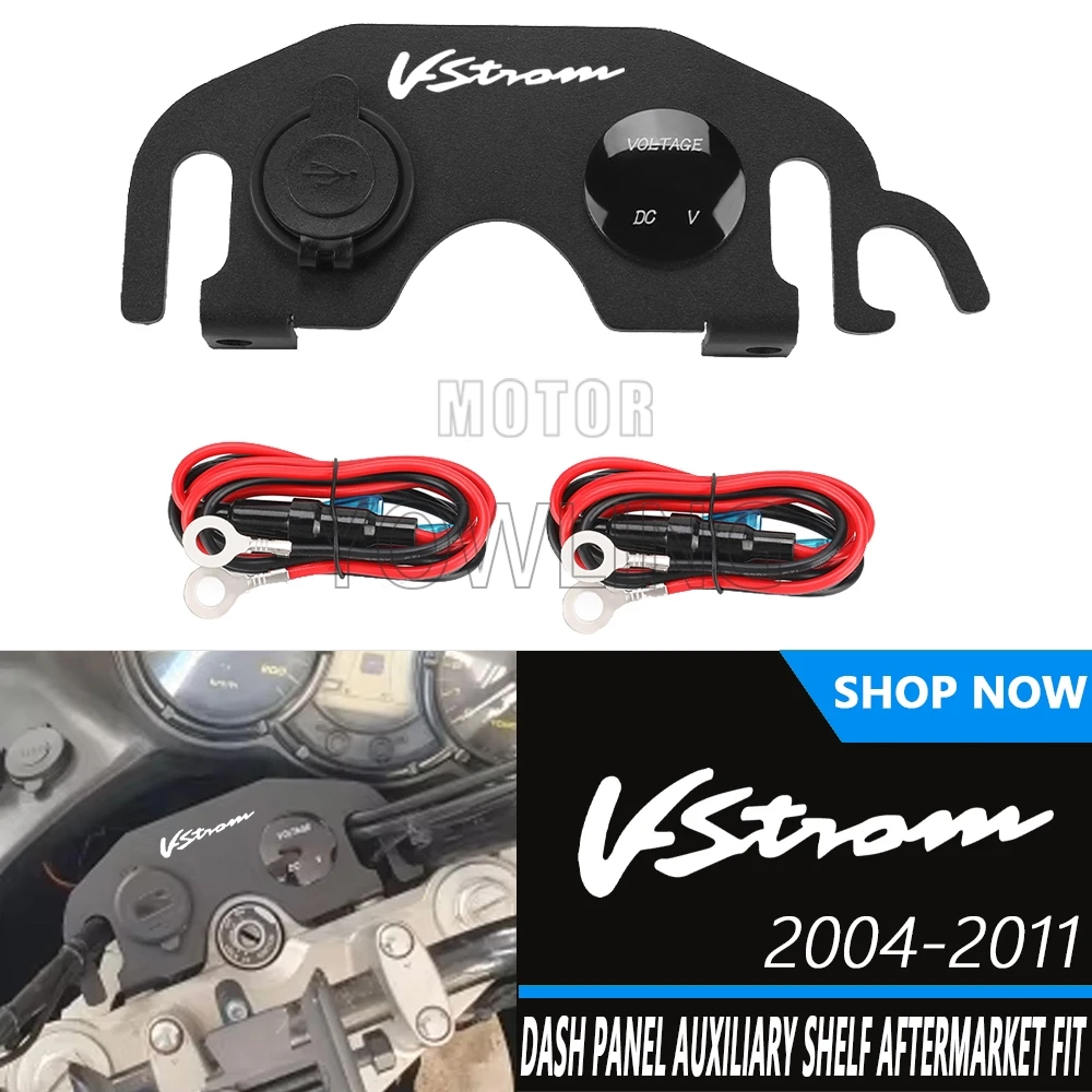 Motorcycle Auxiliary Shelf USB Dash Panel Aftermarket For Suzuki V-strom650 DL650 VStrom 650 V Strom  2004-2011 2010 2009 2008
