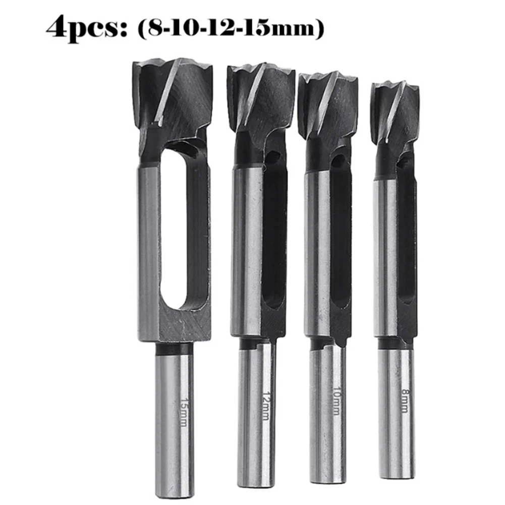 High Carbon Steel Woodworking Drill Bit Tapered Tenon Sealing Plug Cutter 840mm for Dowel and Screw Connection