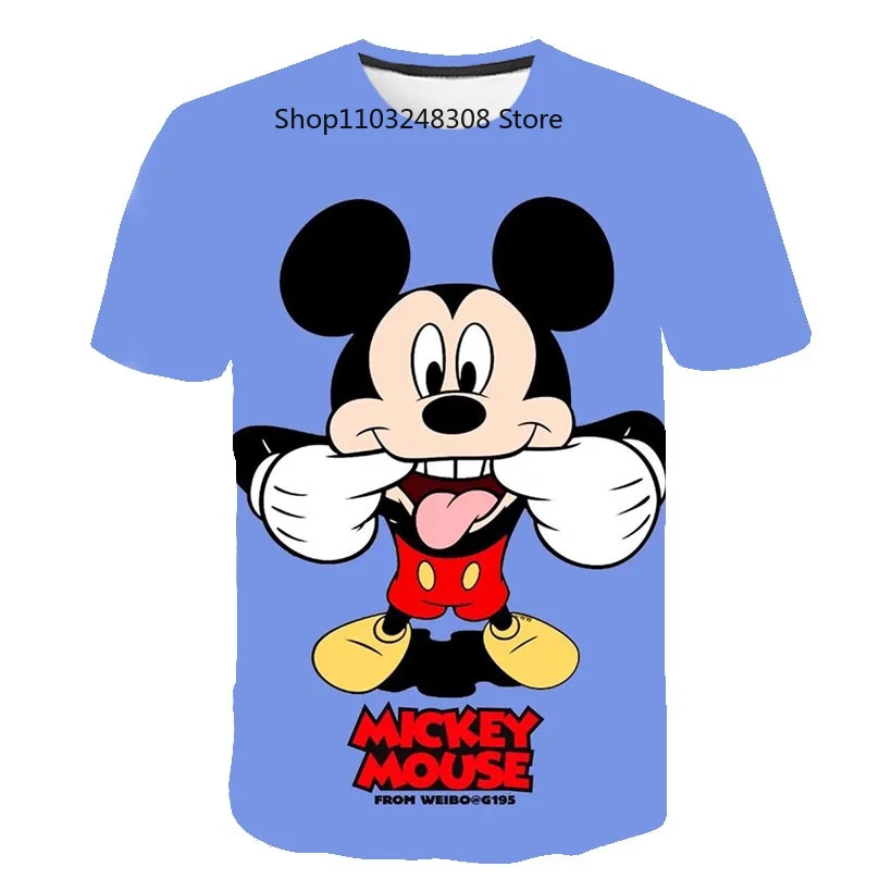 Léto nový chlapci kreslený disney mickey myš T košile kostýmy dívčí topy tees oblečení móda krátký rukávy ležérní děti tee-shir