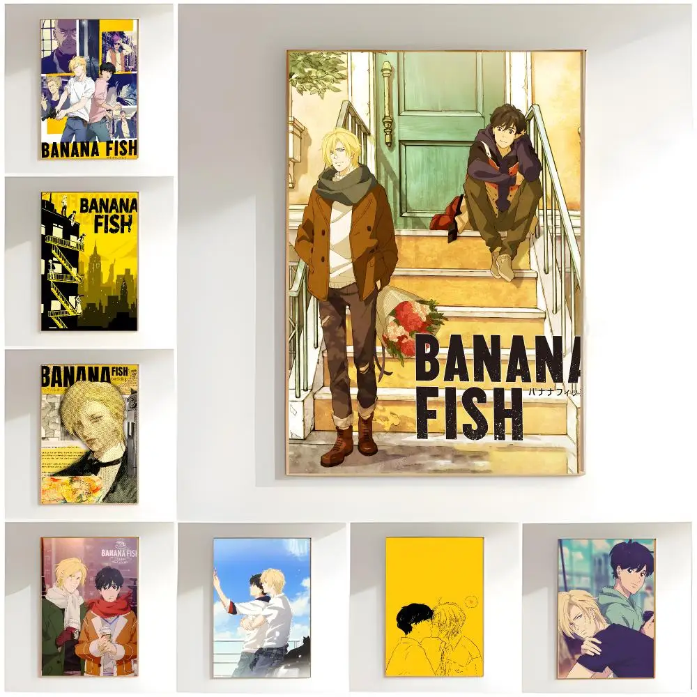 romantic anime b-banana fish Poster Classic Wall Art  Home Decor  Peel and Stick Unframed