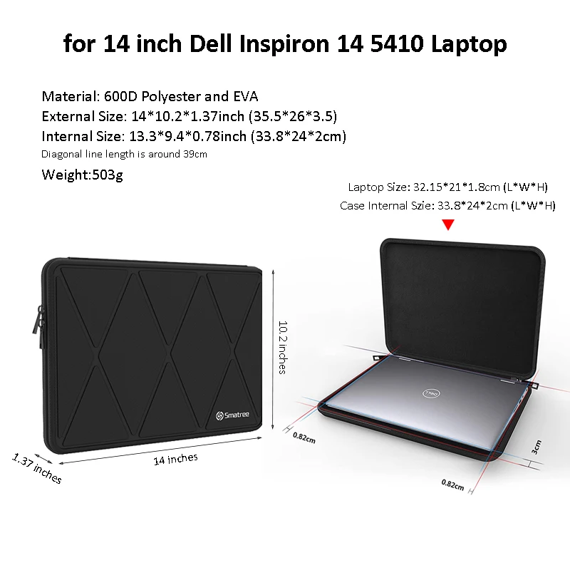 Smatree Hard Shell Laptop Case for 16 inches/14 inches Dell Inspiron Case HP Pavilion Sleeve Samsung Galaxy Book Go 2021 Case