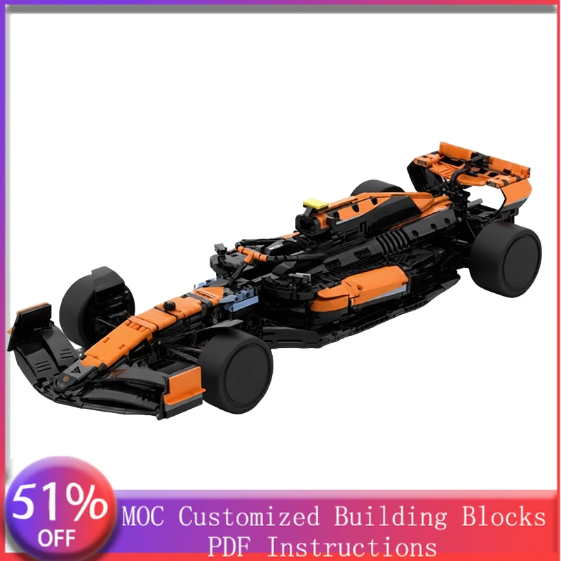 

3178 деталей: Спортивный автомобиль оранжевого цвета с съемной крышкой двигателя, модульный конструктор MOC, сборная модель, игрушка-подарок для самостоятельной сборки