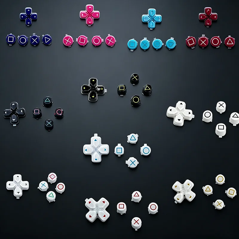 Suitable for PS5 Controller Crystal Button ABXY Function Replacement Case with Colored Keys DIY Accessory