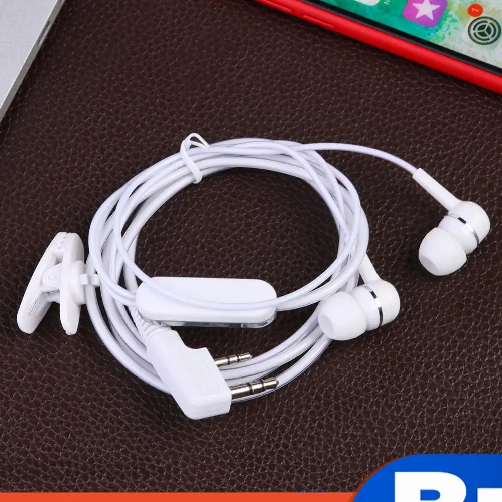 Walkie Talkie Dual Headset Earphone 2 Pin K Type Two Way Ham Radio Speaker Mic Earpiece Headset For BF KENWOOD PTT Mic Headphone